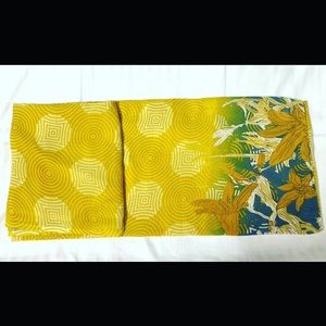 Yellow soft chiffon saree